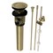 Kingston Brass Brass PopUp Drain with Overflow and Extra Long PopUp rod, 22 Gauge, Antique Brass KBT2123 - alternate 1